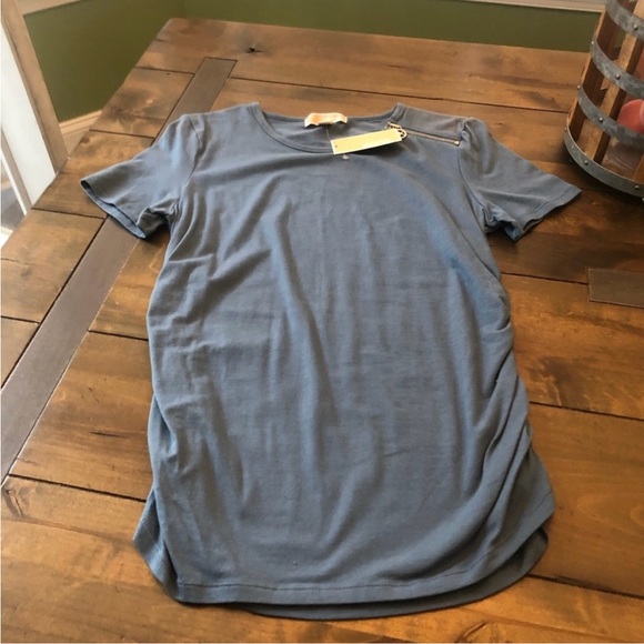 Michael Kors Ruched Zipper Shirt - Picture 2 of 12